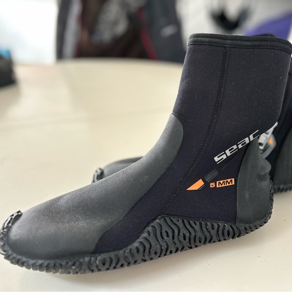 Seac Basic HD 5mm Neoprene Boots with Side Zipper XX-Large Black